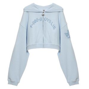 Boys Lie Light Blue 1-800 Blues Alex Zip Up with Rhinestones NWT